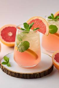 Pink Grape Fruit Mojito