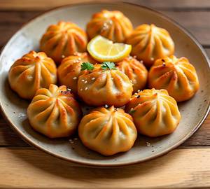 Fried Peri Peri + Schezwan Momos (8 Pieces)With Special Chutney 1