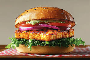Paneer tikka burger