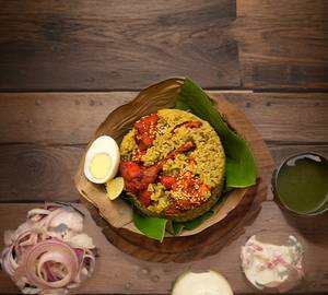 Chicken Biryani 350 G With 1 Piece Chicken Lollipop