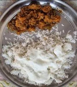 Curd Rice & Chicken Chukka