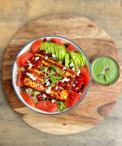 Grilled Paneer Avocado Salad