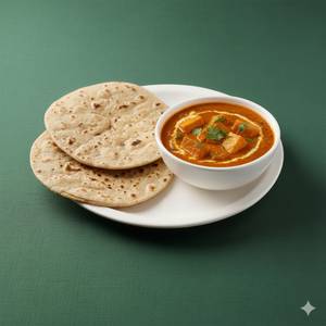 2 Butter Tandoori Roti + Kadhai Paneer Half