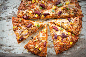 Mexican corn pizza