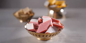Strawberry Kaju Katli