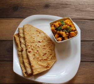 Gobhi ki sabji with 4 plain paratha