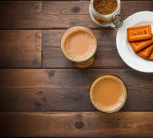 Masala Chai with Two Rusk
