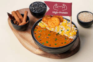 Dal Makhani Rice Bowl with Dahi Kebab