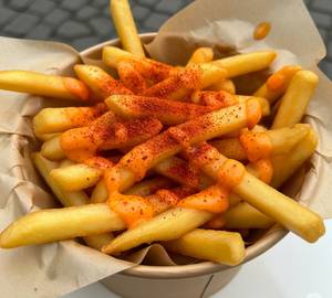 Peri Peri Fries With Dip And Masala