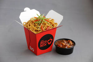 Veg Butter Chilli Garlic Noodles + Cauliflower Manchurian Gravy