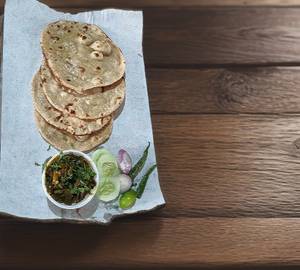 Seasonal sabzi + 4 butter roti