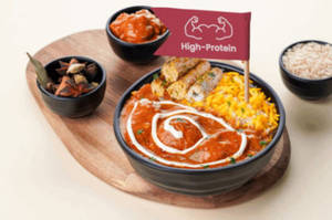 Chicken Lababdar Rice Bowl with Seekh Kebab