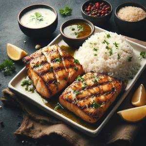 Grilled Fish Garlic Sauce
