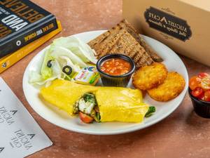 Keto Caprese Egg Omelette Breakfast Plate
