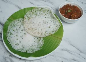 Appam(3) With Chicken Roast