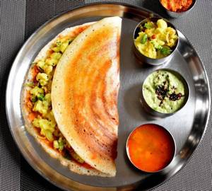 Rava Onion Cheese Masala Dosa