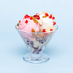 Fruit Salad with Ice Cream
