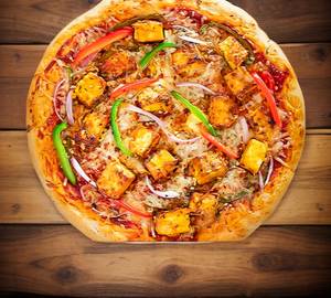 Spicy paneer  pizza