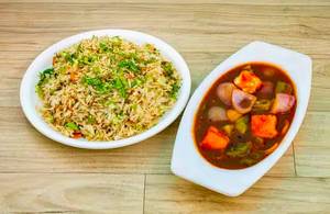 Paneer manchurian rice