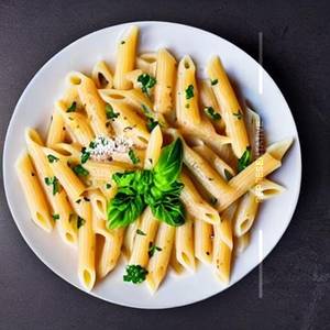 Cream Garlic Penne Non Veg Pasta