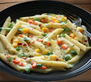 Creamy white sauce Cheese Corn Pasta