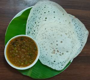 Appam(3)  & Green Peas