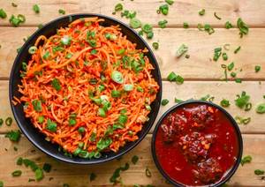 Paneer triple fried rice