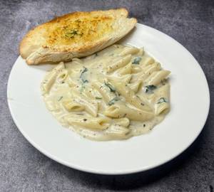 No Onion No Garlic  Alfredo White Sauce Pasta