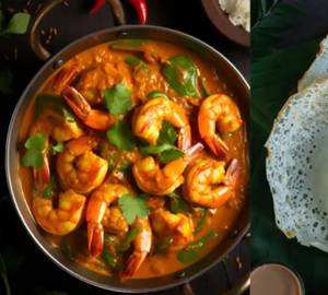 Prawns Curry[200Ml] + 3 Appam