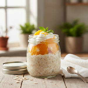 Orange Overnight Oats Jar