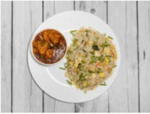 Egg Fried Rice + Gobi Manchurian