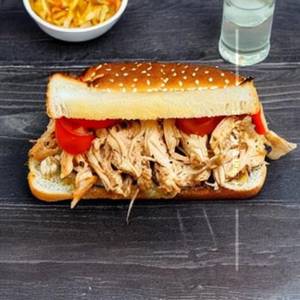 Roasted Pulled Chicken Grilled Sandwich