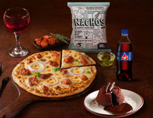 Flame Chicken Pizza [7" Regular]+ Chocolava+ Na...