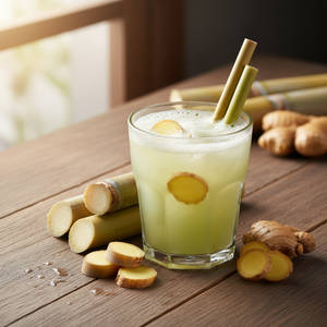 Sugarcane With Ginger Juice
