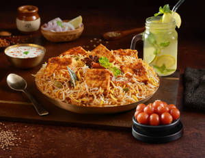 Paneer Handi Mughal Biryani + Gulab Jamun + Lem...