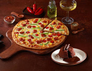 Hotrush Chicken Pizza [7" Regular] + Chocolava