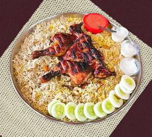 Half Mandhi rice with 1 chicken tikka 1 piece