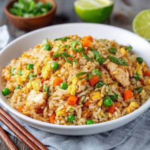 Double egg chicken fried rice