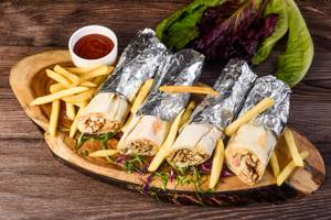 Chicken Shawarma With French Fries