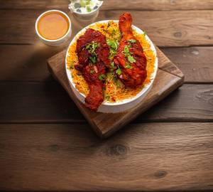 Chicken Tandoori Fry Full Biryani [Serves 2]