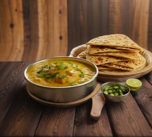 4 paratha with aloo sabji