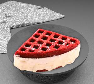 Nutella Pancake [Mini] With Red Velvet White Chocolate Waffle