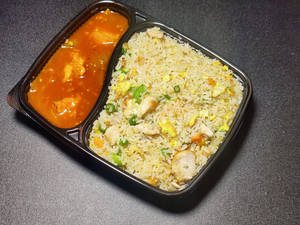 Chicken Fried Rice With Chilli Chicken Gravy