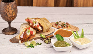 Chicken Shawarma With Salad [Rumali]