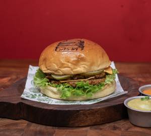Smash chicken burger+fries