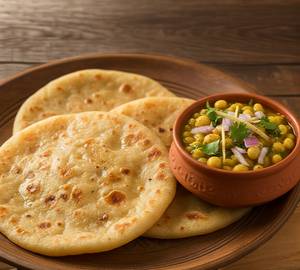 Matar Ke Chole With 3 Desi Ghee Roti