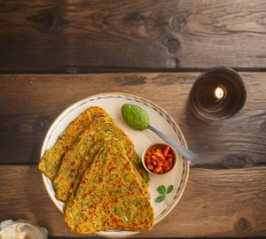 3 desi ghee methi paratha