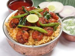 Hyderabad Prawns Biryani [Single, 750 Ml]