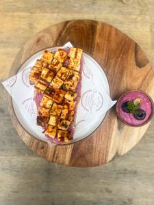 Beetroot Hummus Toast - Paneer