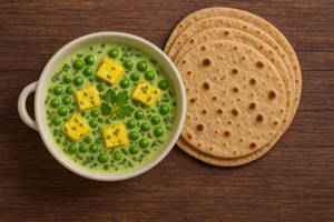 Matar Malai Methi Paneer With 4 Tandoori Rotti